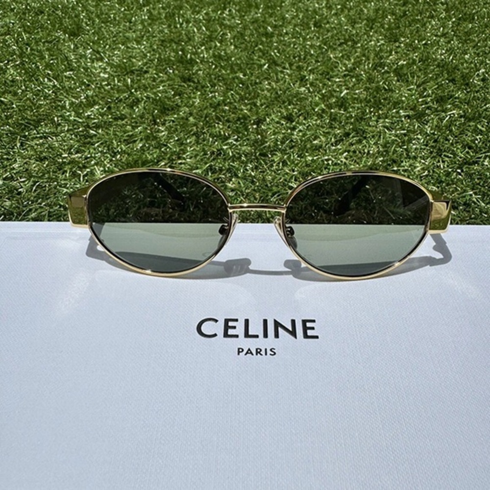 Celine Oval Gold Sunglasses